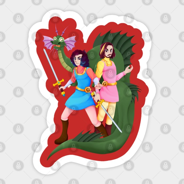 Game Grumps Dragon Lair Sticker by ASinglePetal